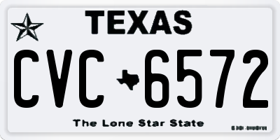 TX license plate CVC6572