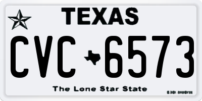 TX license plate CVC6573