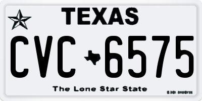 TX license plate CVC6575