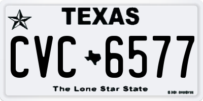 TX license plate CVC6577