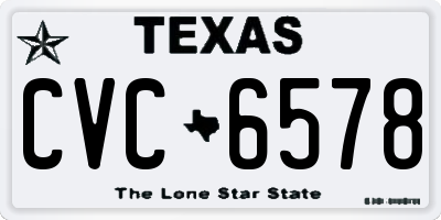 TX license plate CVC6578