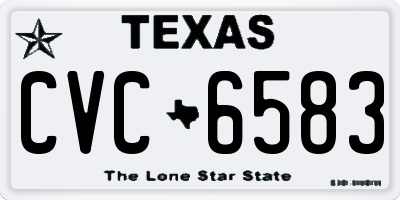 TX license plate CVC6583