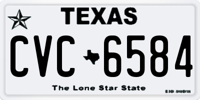 TX license plate CVC6584