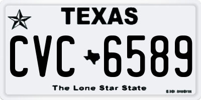 TX license plate CVC6589