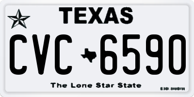TX license plate CVC6590