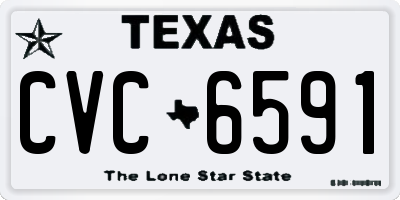 TX license plate CVC6591