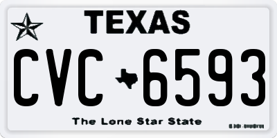 TX license plate CVC6593