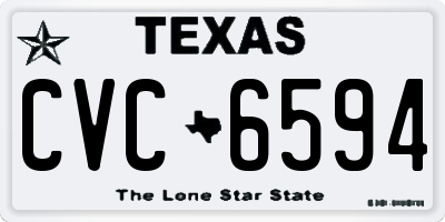 TX license plate CVC6594