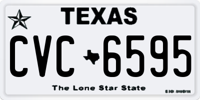 TX license plate CVC6595