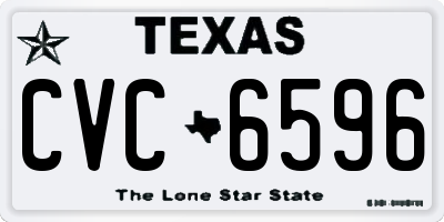 TX license plate CVC6596