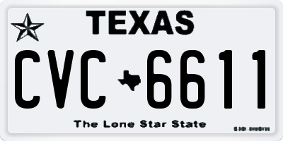 TX license plate CVC6611