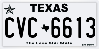 TX license plate CVC6613