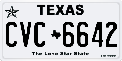 TX license plate CVC6642