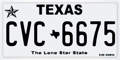 TX license plate CVC6675