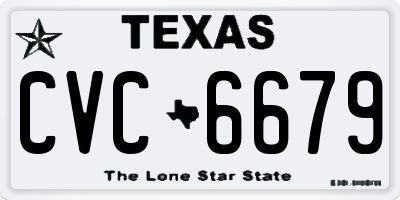 TX license plate CVC6679