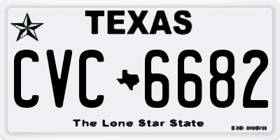 TX license plate CVC6682