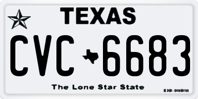 TX license plate CVC6683