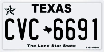 TX license plate CVC6691