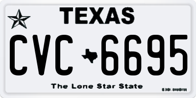 TX license plate CVC6695