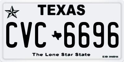 TX license plate CVC6696