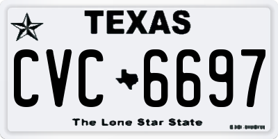 TX license plate CVC6697