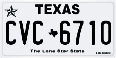 TX license plate CVC6710