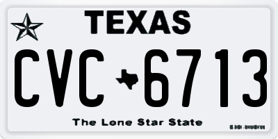 TX license plate CVC6713