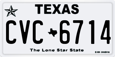 TX license plate CVC6714