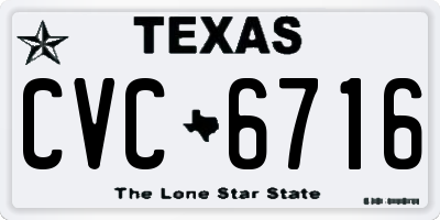 TX license plate CVC6716