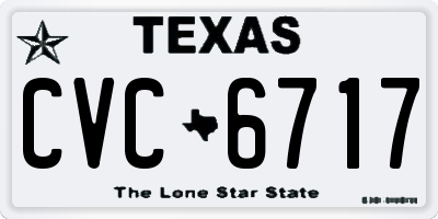 TX license plate CVC6717