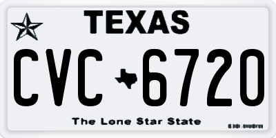TX license plate CVC6720