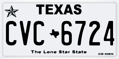 TX license plate CVC6724