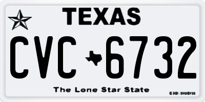 TX license plate CVC6732