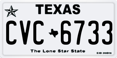 TX license plate CVC6733