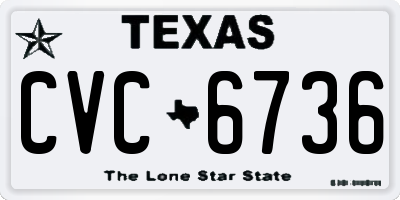 TX license plate CVC6736