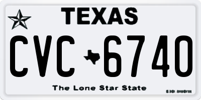 TX license plate CVC6740