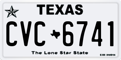 TX license plate CVC6741