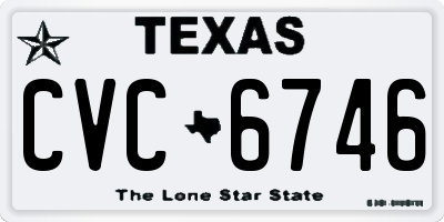 TX license plate CVC6746