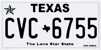 TX license plate CVC6755