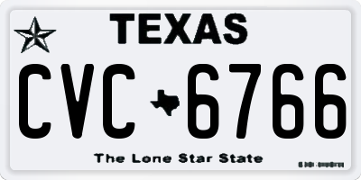 TX license plate CVC6766