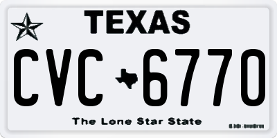 TX license plate CVC6770