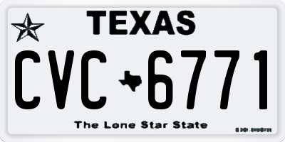 TX license plate CVC6771