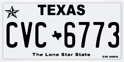 TX license plate CVC6773