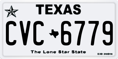 TX license plate CVC6779