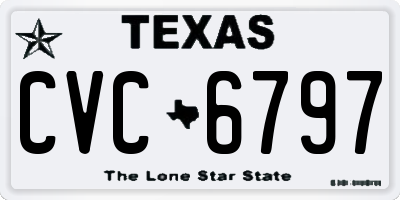 TX license plate CVC6797