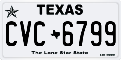 TX license plate CVC6799