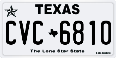 TX license plate CVC6810