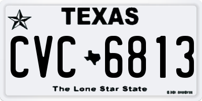 TX license plate CVC6813