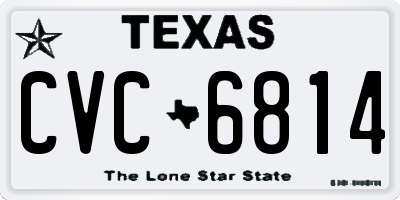 TX license plate CVC6814
