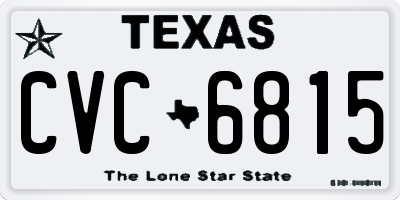 TX license plate CVC6815